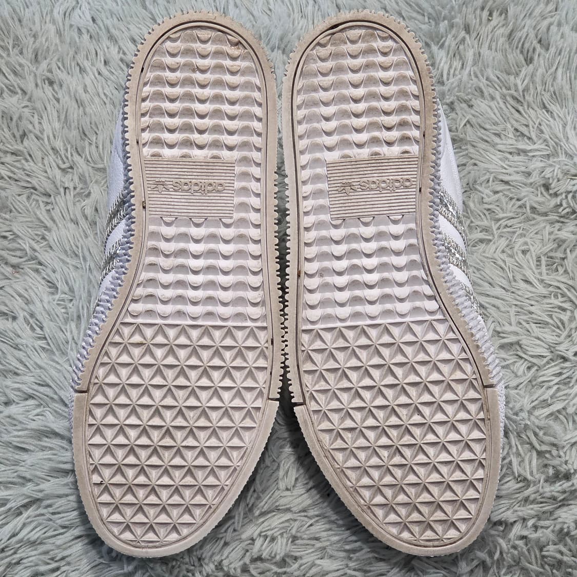 3q-9:아디다스 삼바 로즈 글리터 화이트 실버 (225mm)-ss급 상품이미지8