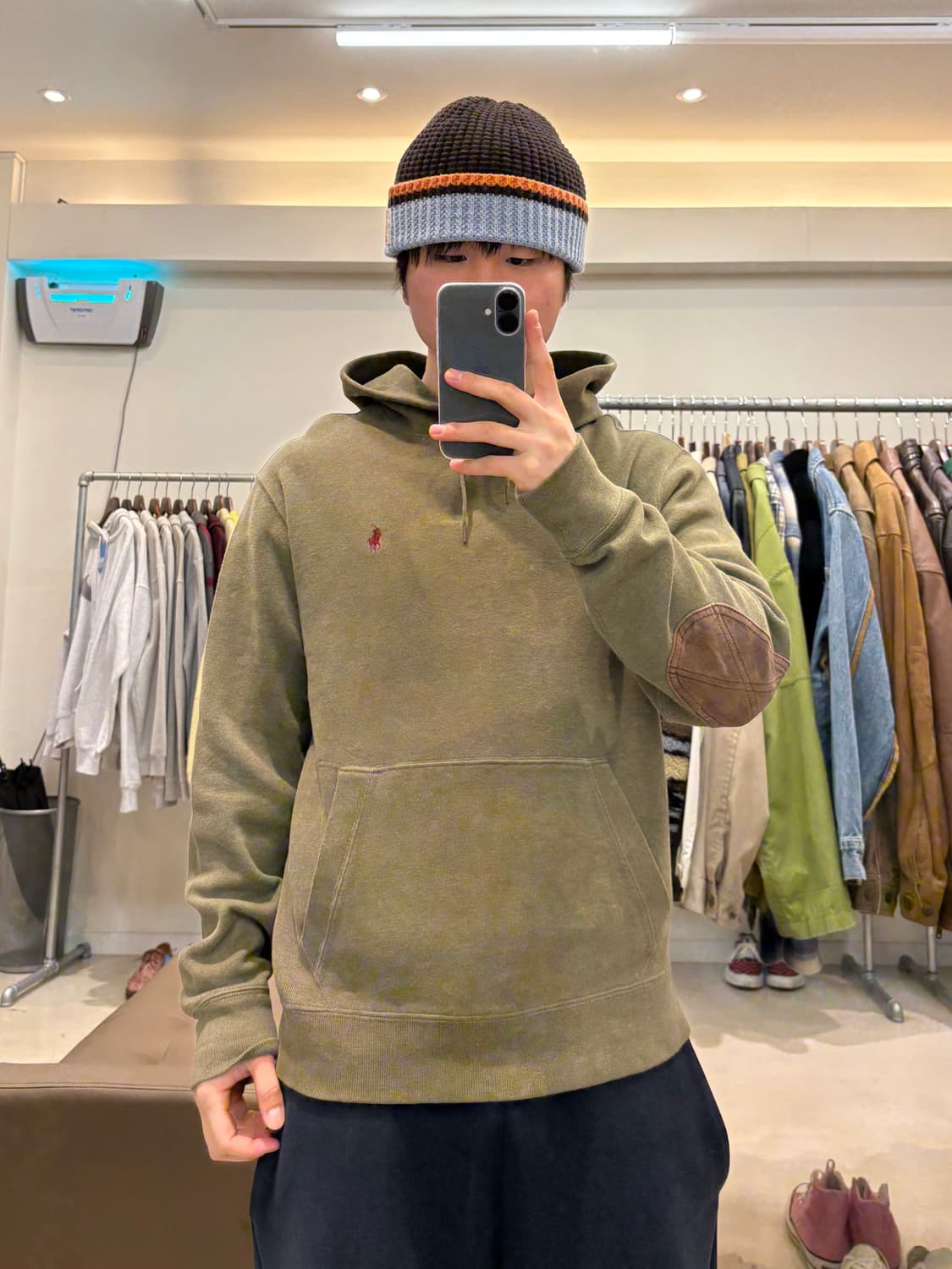 폴로 랄프로렌 엘보 패치 후드티 상품이미지8