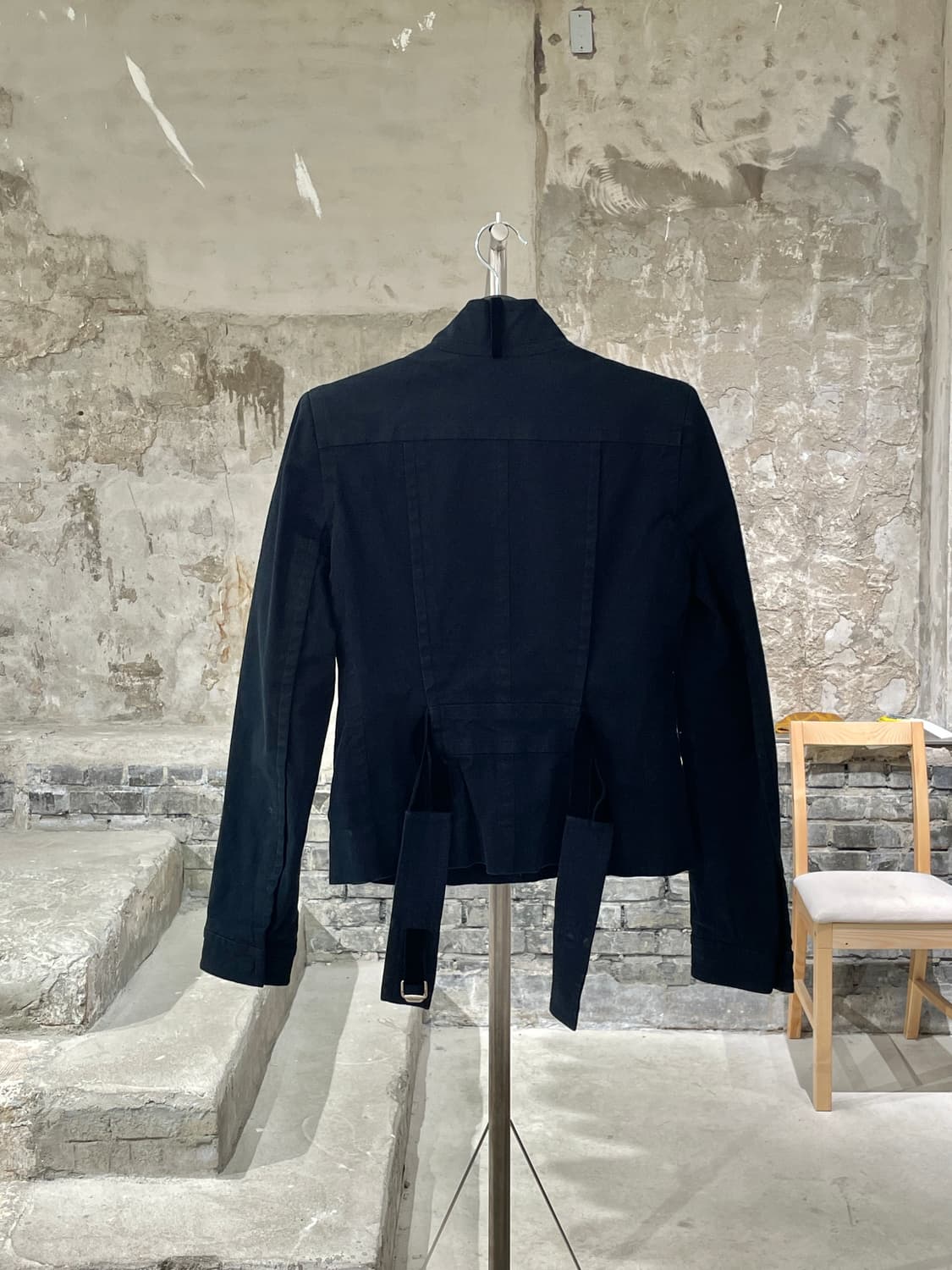 이브 생로랑 리브 고쉬 블랙 히든 버튼 플랩 자켓 상품이미지6