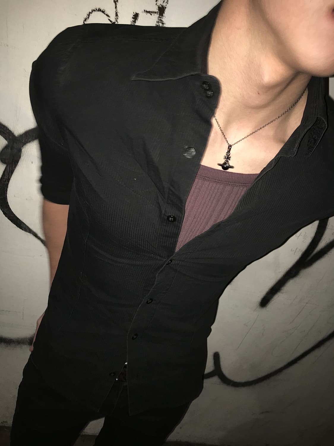 Black striped shirt 상품이미지2