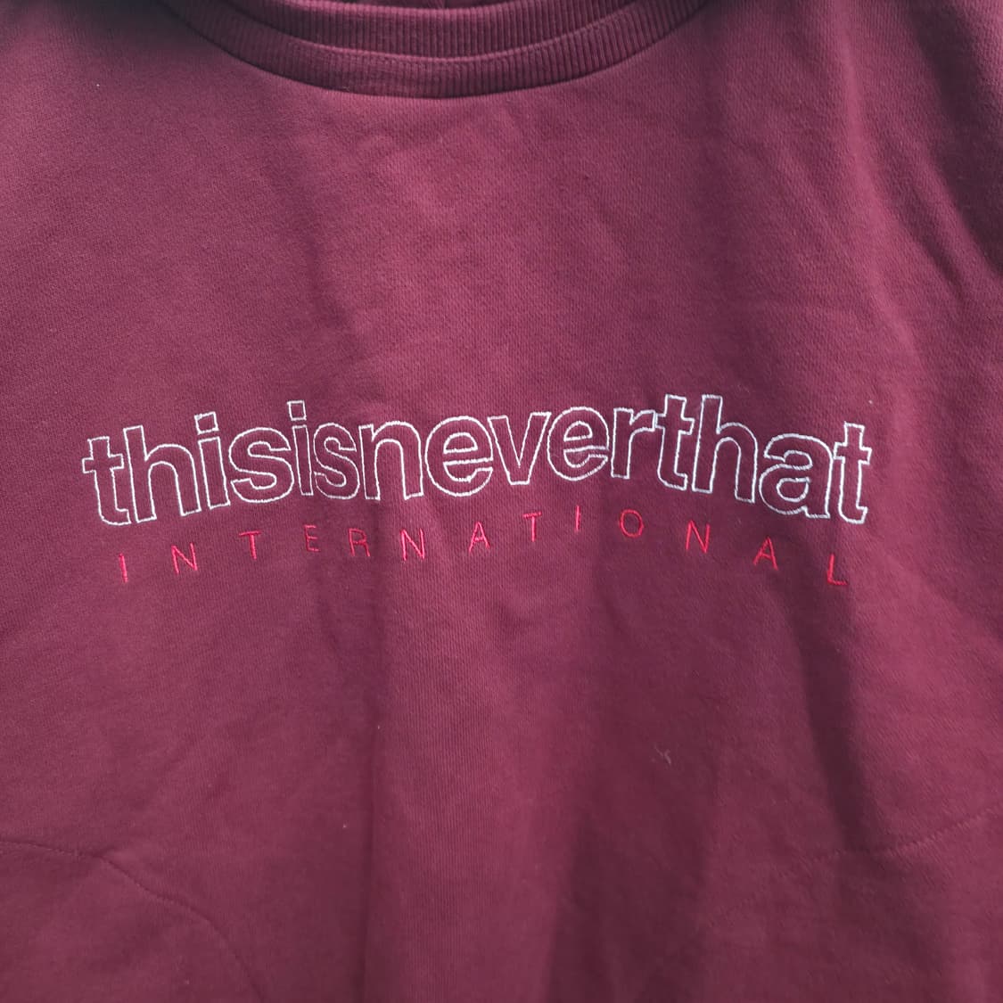 [S] 디스이즈네버댓 버건디 후드티 상품이미지5