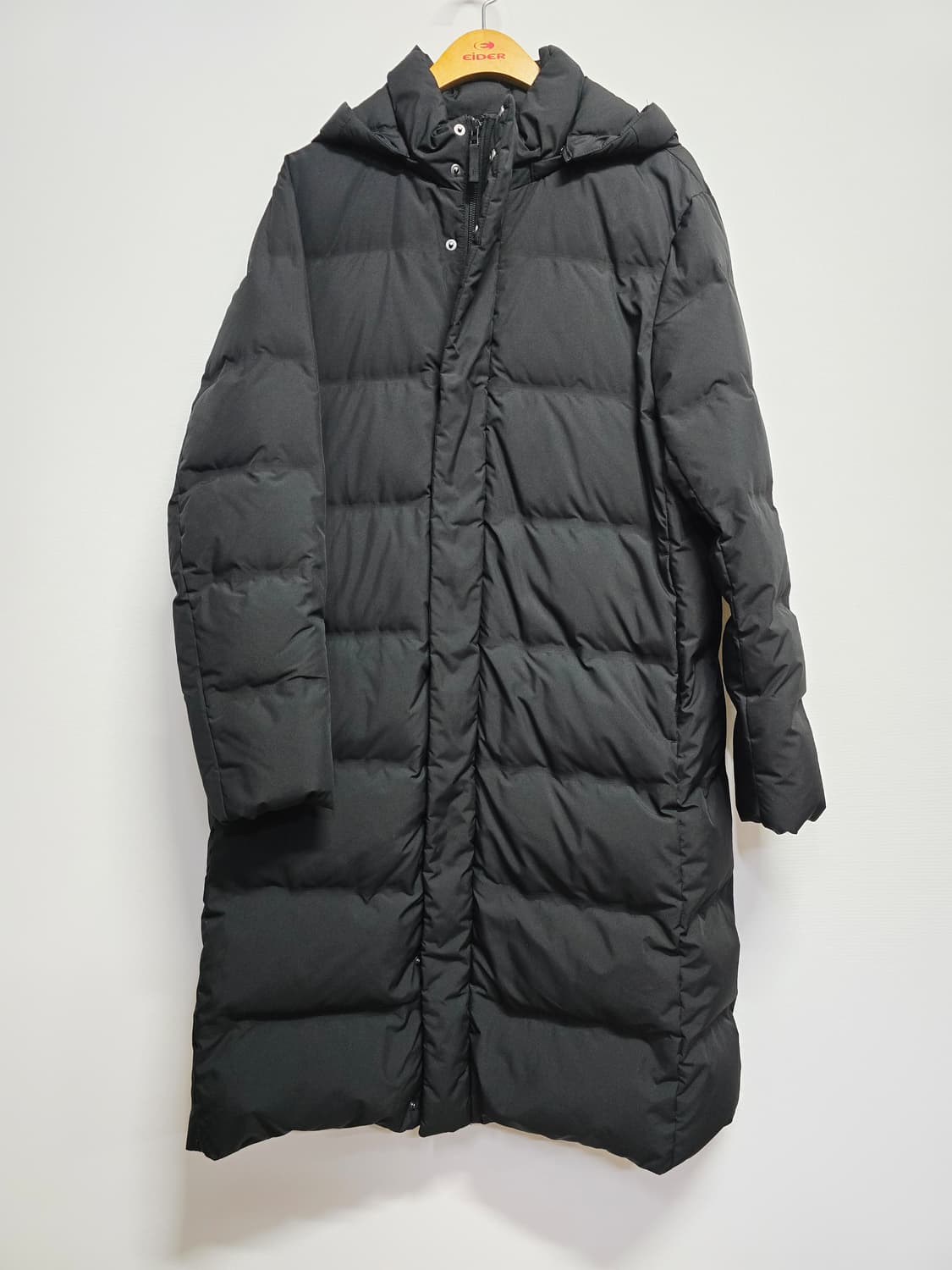 유니클로 후드 다운 롱패딩 블랙 상품이미지1