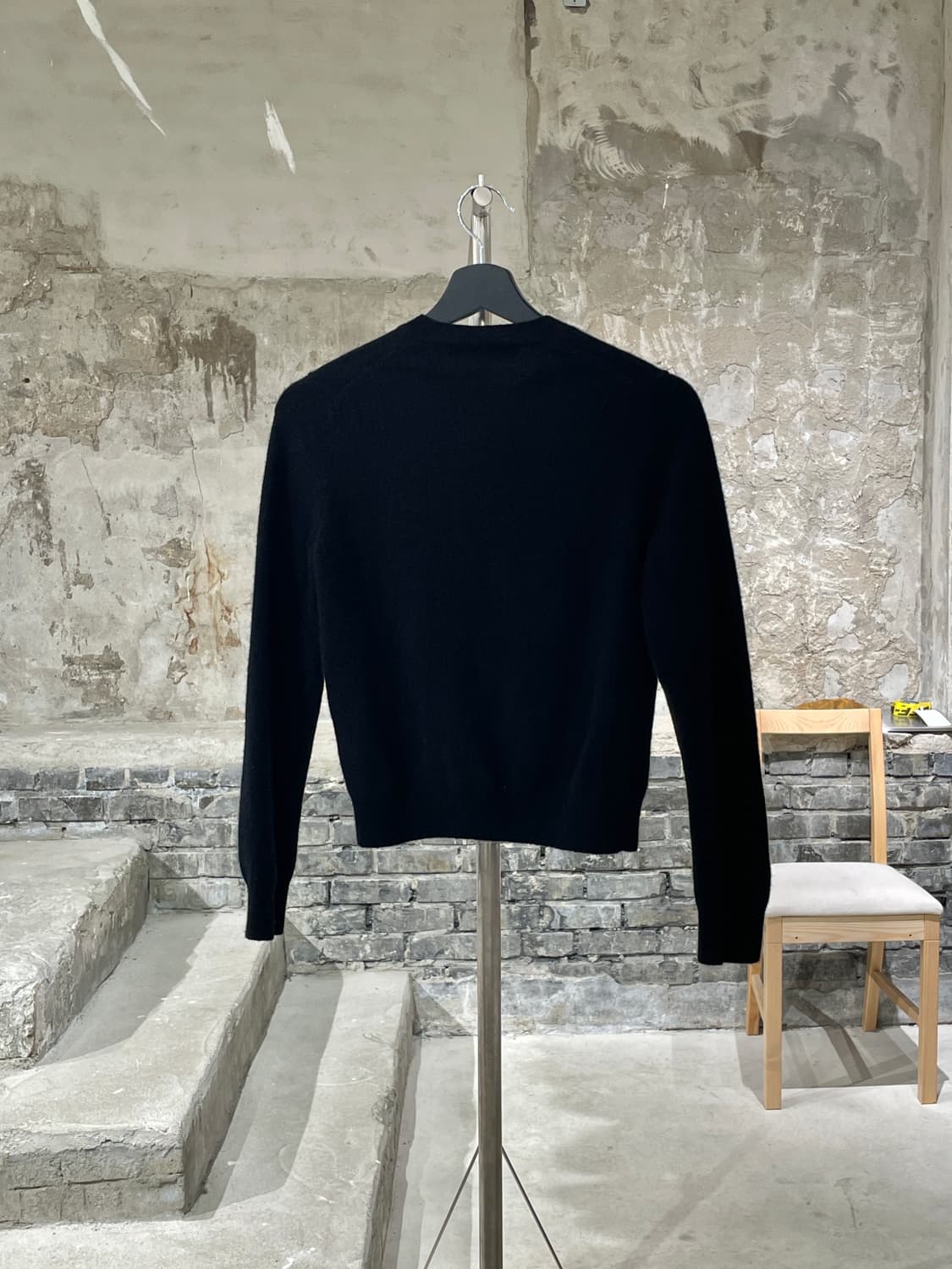 꼼데가르송 플레이 블랙 화이트 하트 와펜 울 가디건 상품이미지6