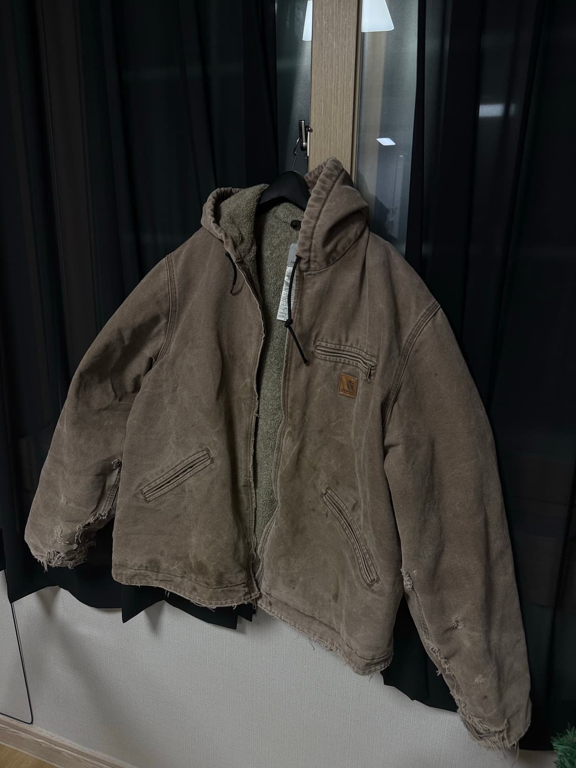 칼하트 모카색 해비아우터 데님후드집업 판매  상품이미지1