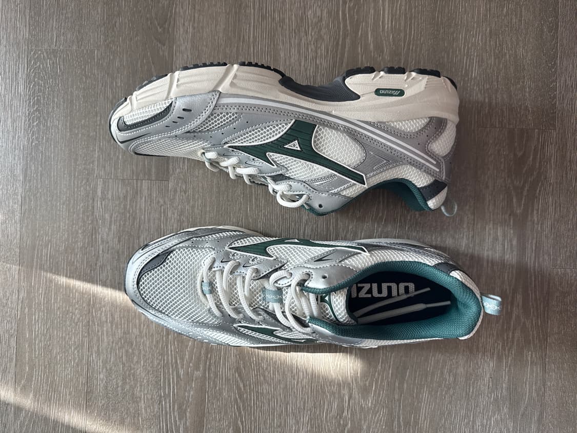 미즈노 MXR 스노우 화이트 비스트로 그린 실버 280사이즈 새제품 상품이미지2