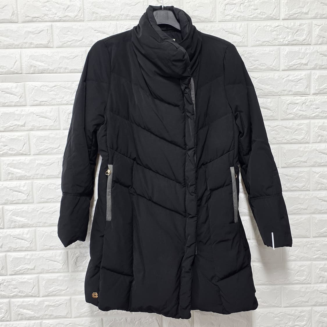 택포) 한섬 시스템 System 블랙 여성 다운 패딩 M 상품이미지1