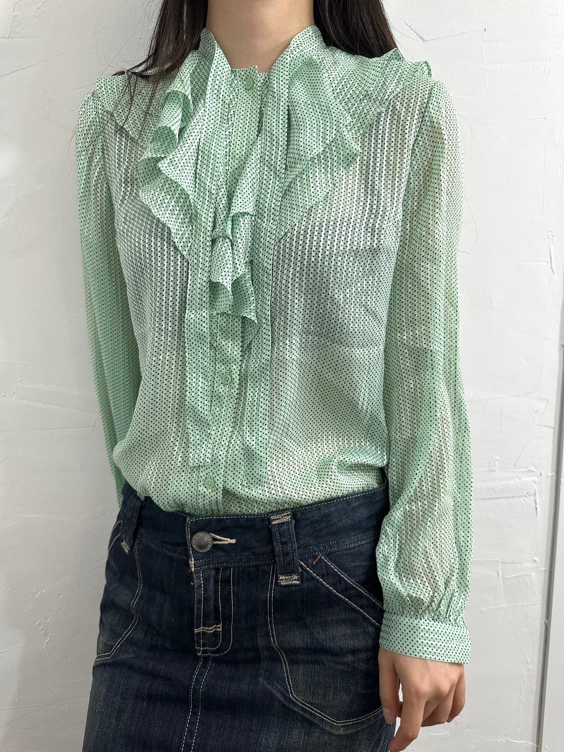 joliet mint dot blouse 상품이미지3