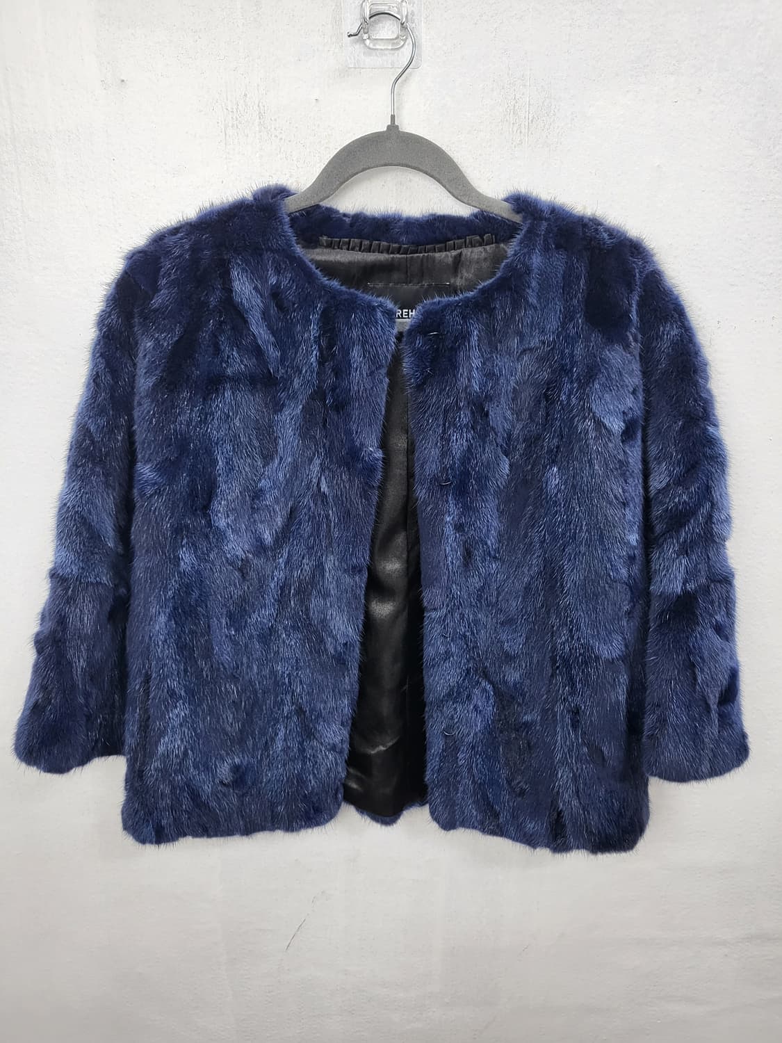 MEREHANE 천연밍크 모피숏자켓 블루네이비 S 90 새제품 상품이미지2