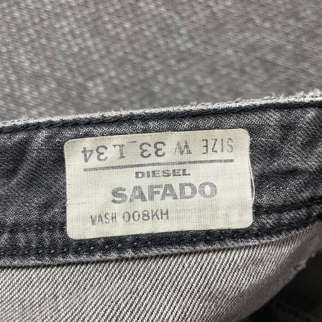 (33) 디젤 그레이 데미지 흑청 워싱 데님 팬츠 상품이미지7