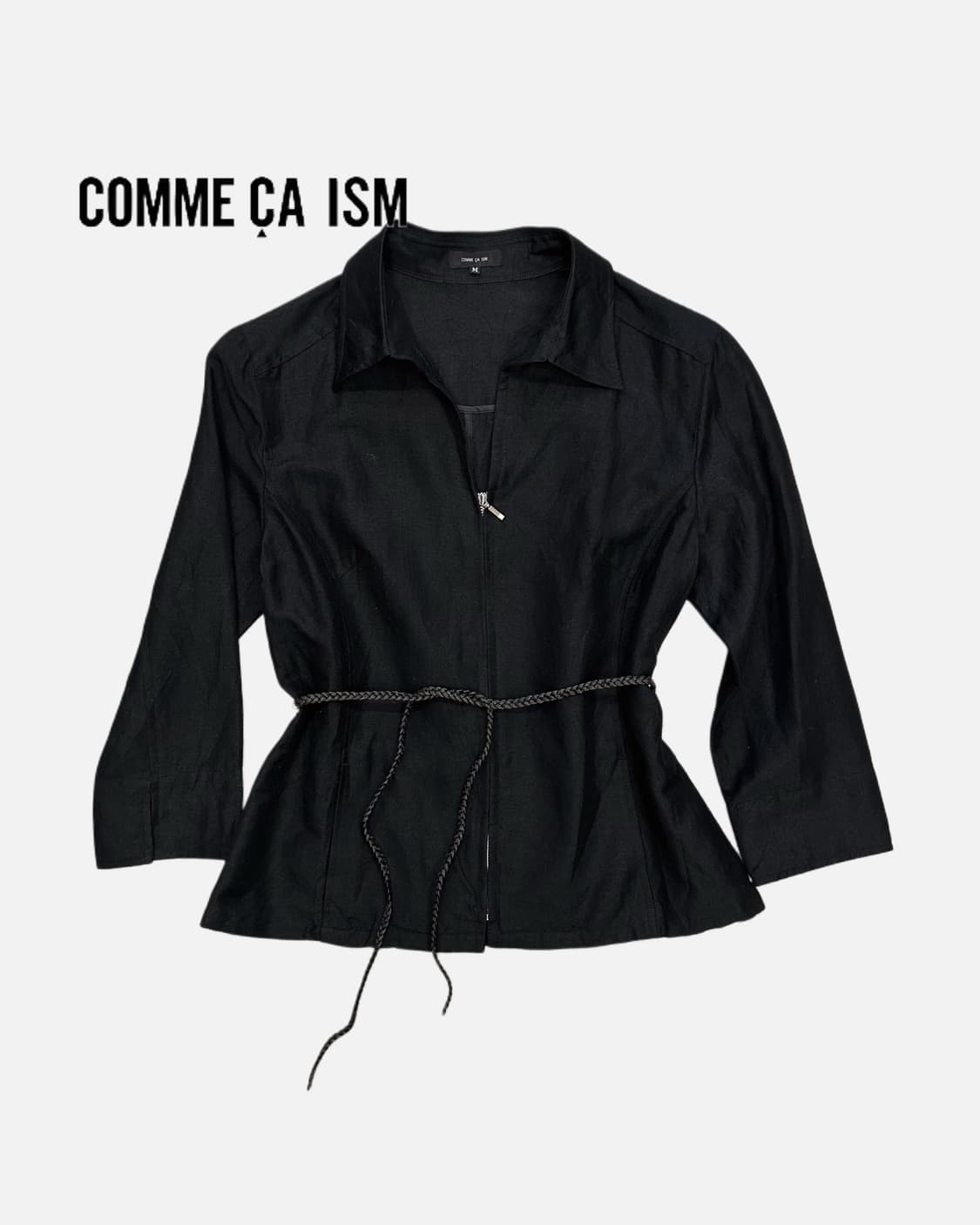 COMME CA ISM belted zip-up shirt 상품이미지1