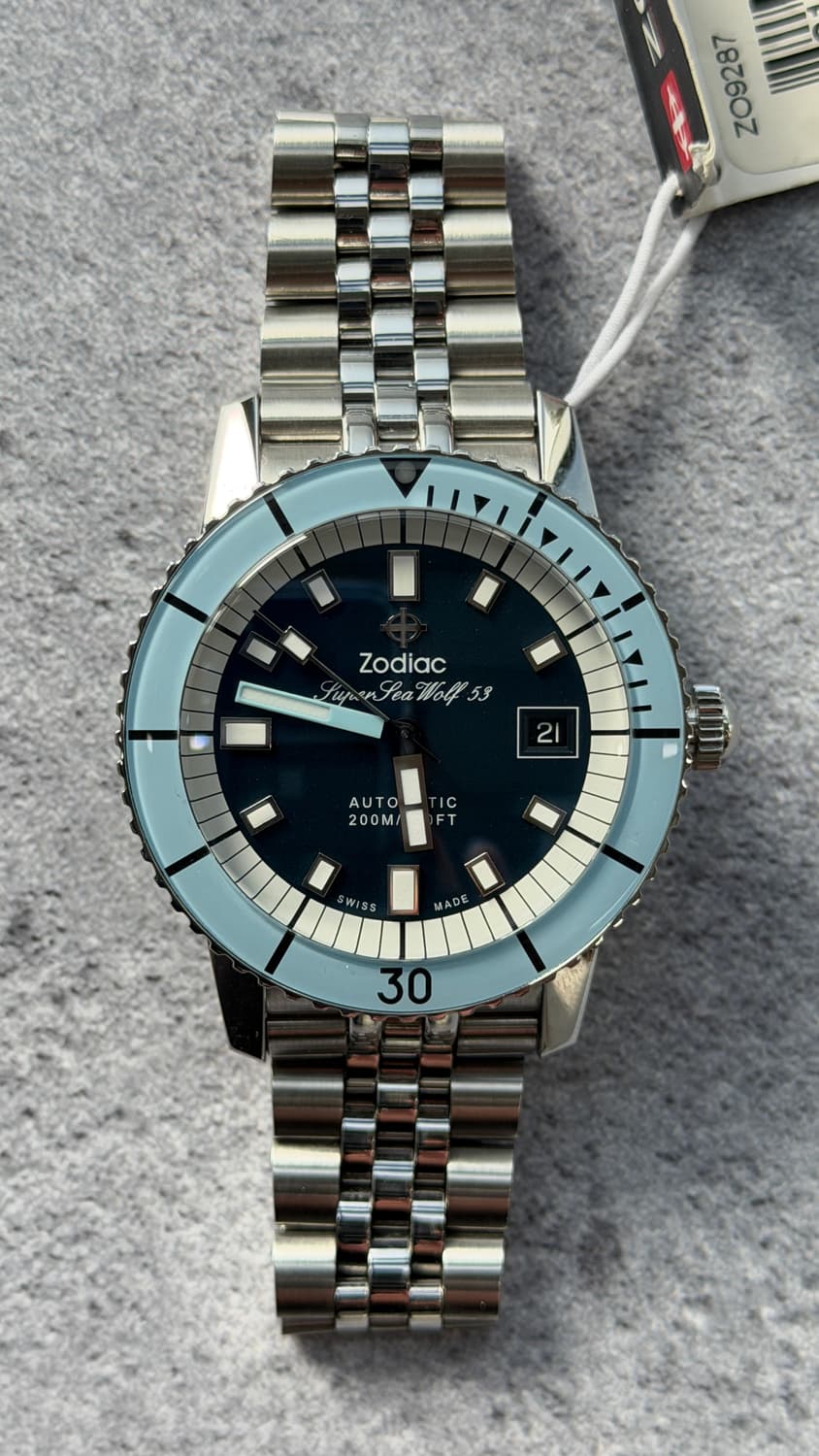 조디악 슈퍼씨울프 스카이블루 시계 판매합니다. 상품이미지1