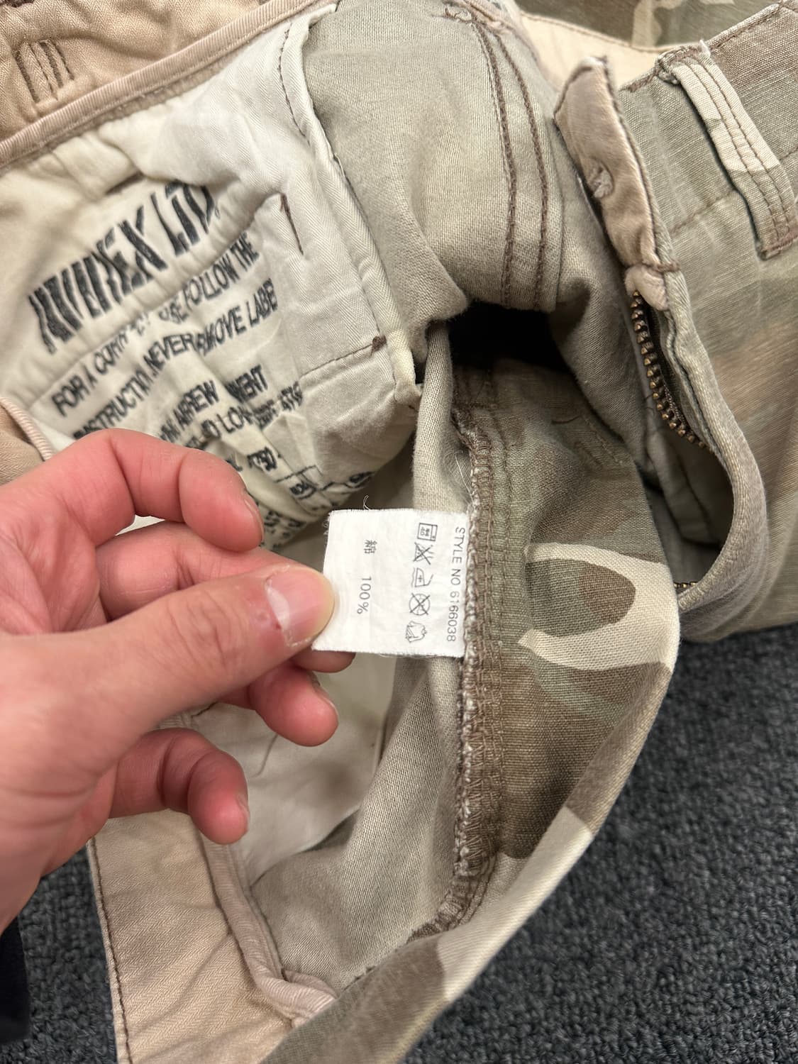 아비렉스 밀리터리 카모 카고팬츠 상품이미지7