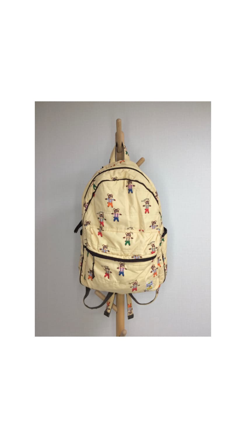 빈티지 곰돌이 베이지 백팩 상품이미지1