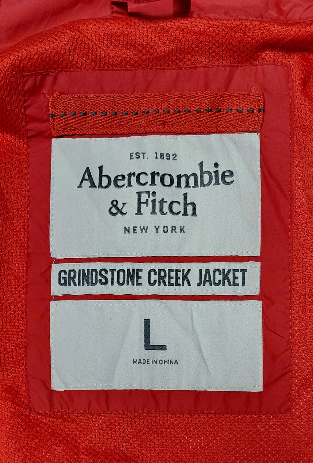 [L] 아베크롬비 & 피치 빈티지 패치 윈드브레이커 (레드) 상품이미지5