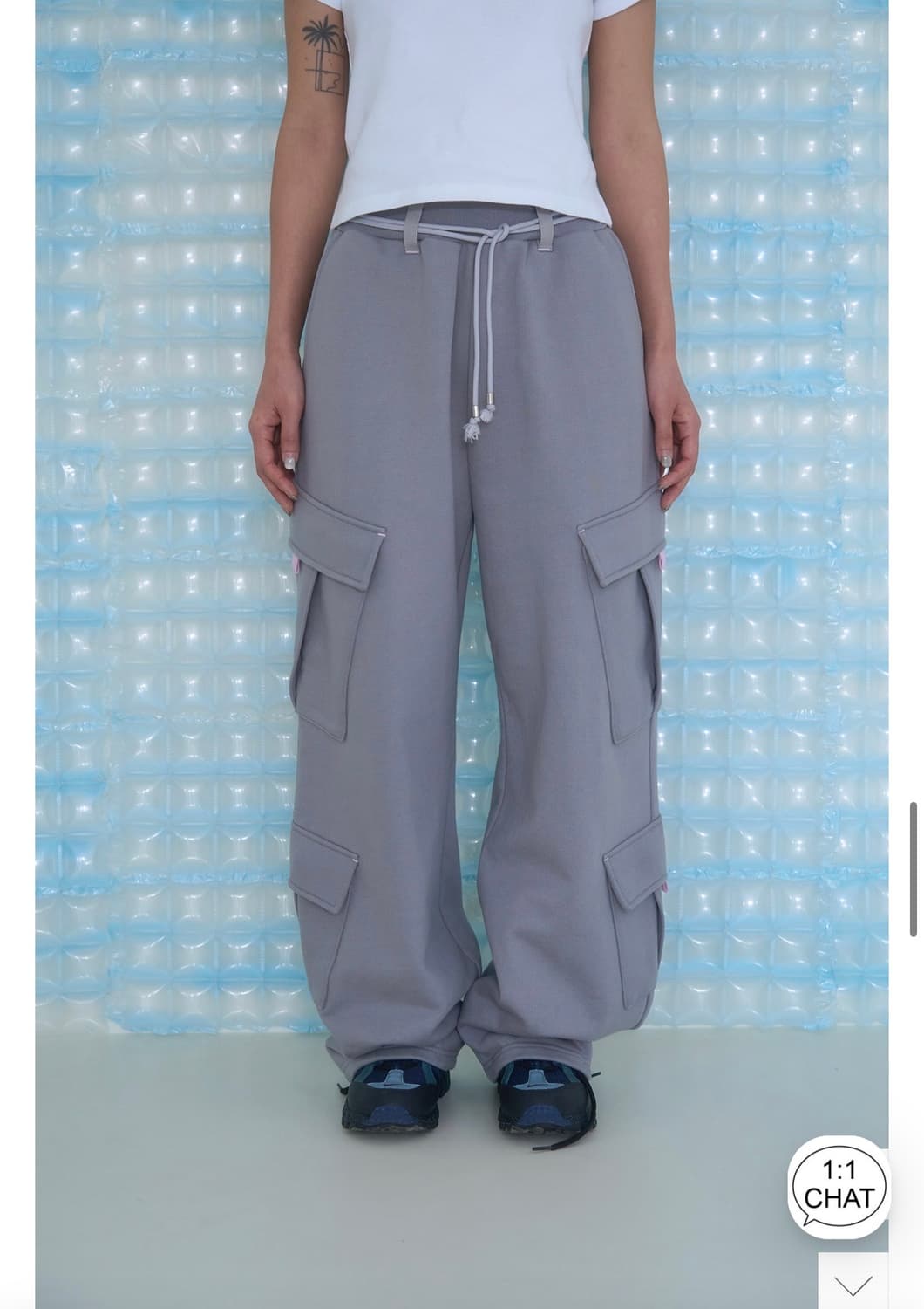 서서 STRING CARGO SWEATPANTS (GREY) 상품이미지1
