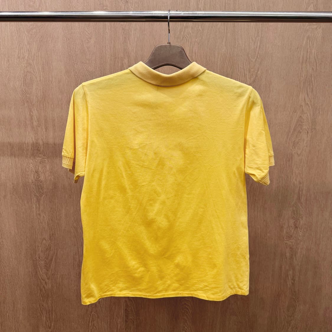 크리스찬 디올 반팔 티셔츠 카라넥 로고 자수 골지 디테일 옐로우 상품이미지3