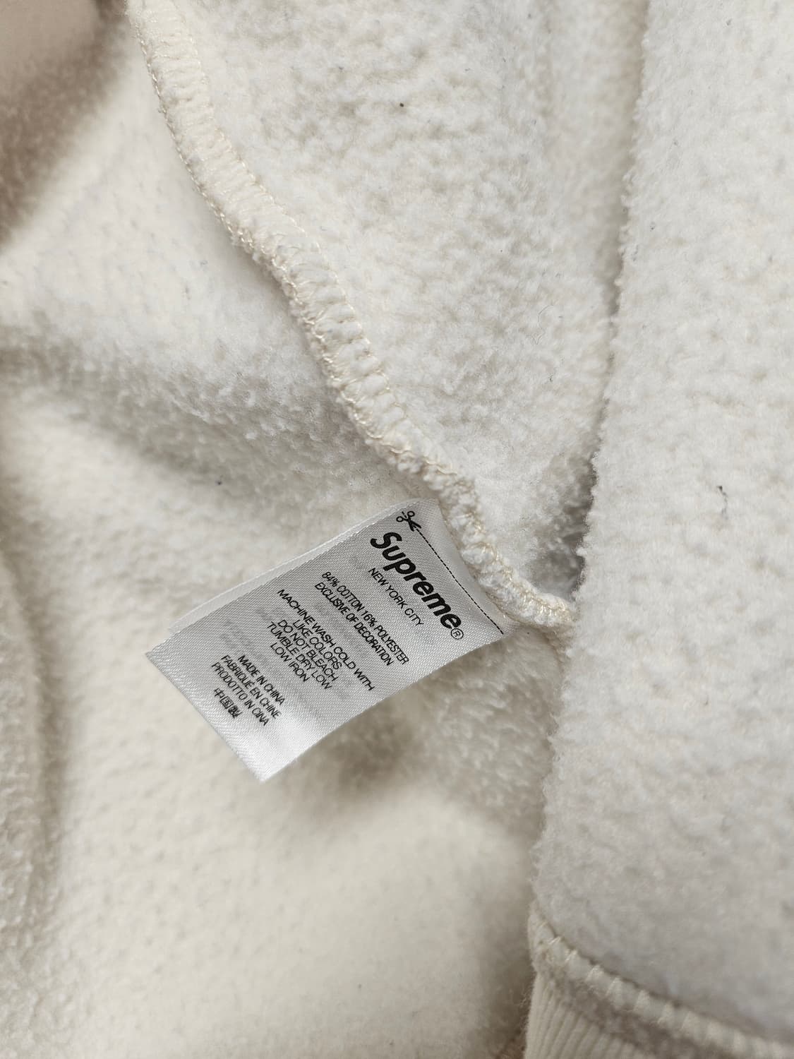 슈프림 후드집업 M 아이보리 상품이미지5