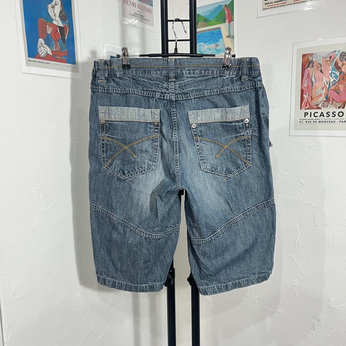 아일렛 디테일 데님 힙합팬츠 상품이미지3