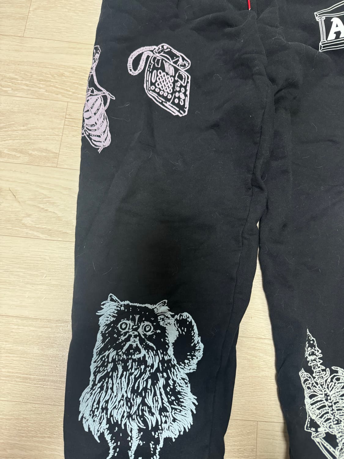 Aries 에리즈 블랙 스웻 팬츠 XS 상품이미지4