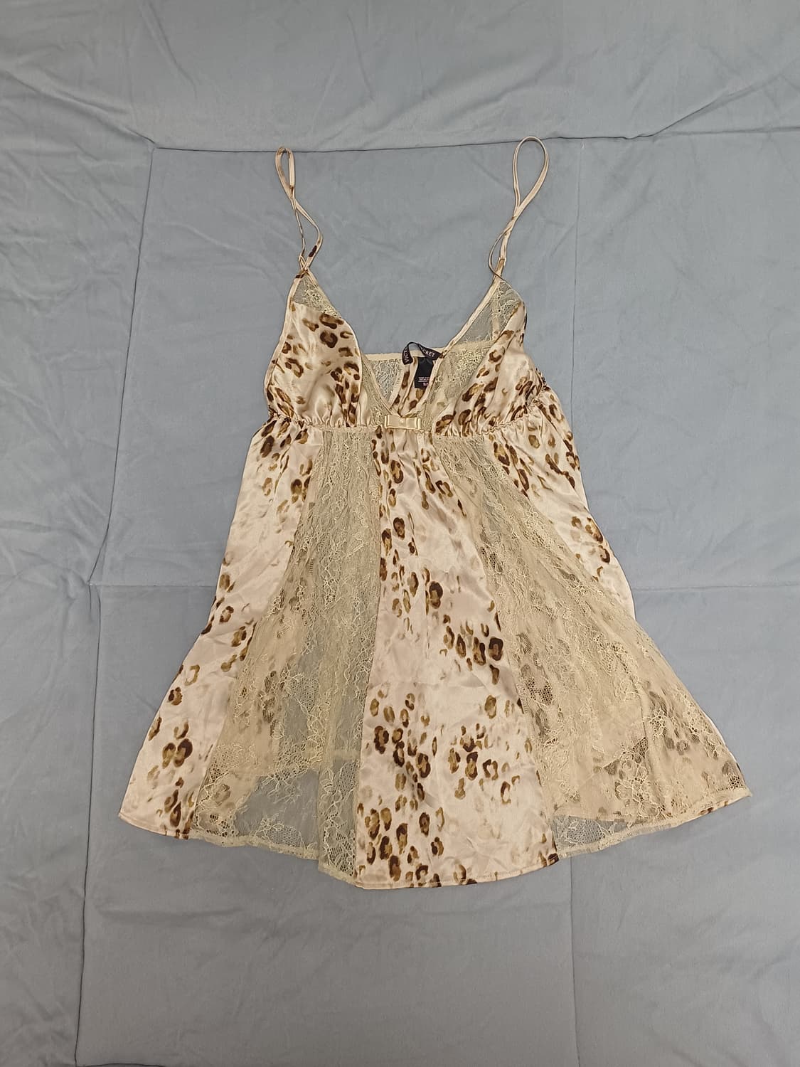 갸루 호피 레오파드 레이스 레이어드 나시 상품이미지1