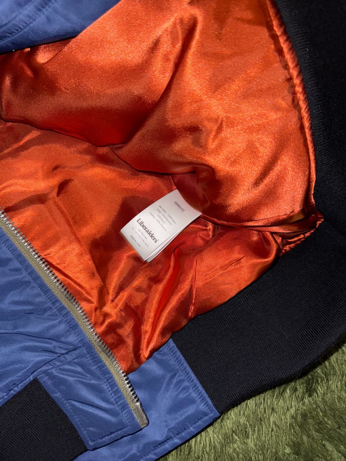 [L] Liberaiders 리버레이더스 디클라인 자수 로고 봄버 자켓 상품이미지8