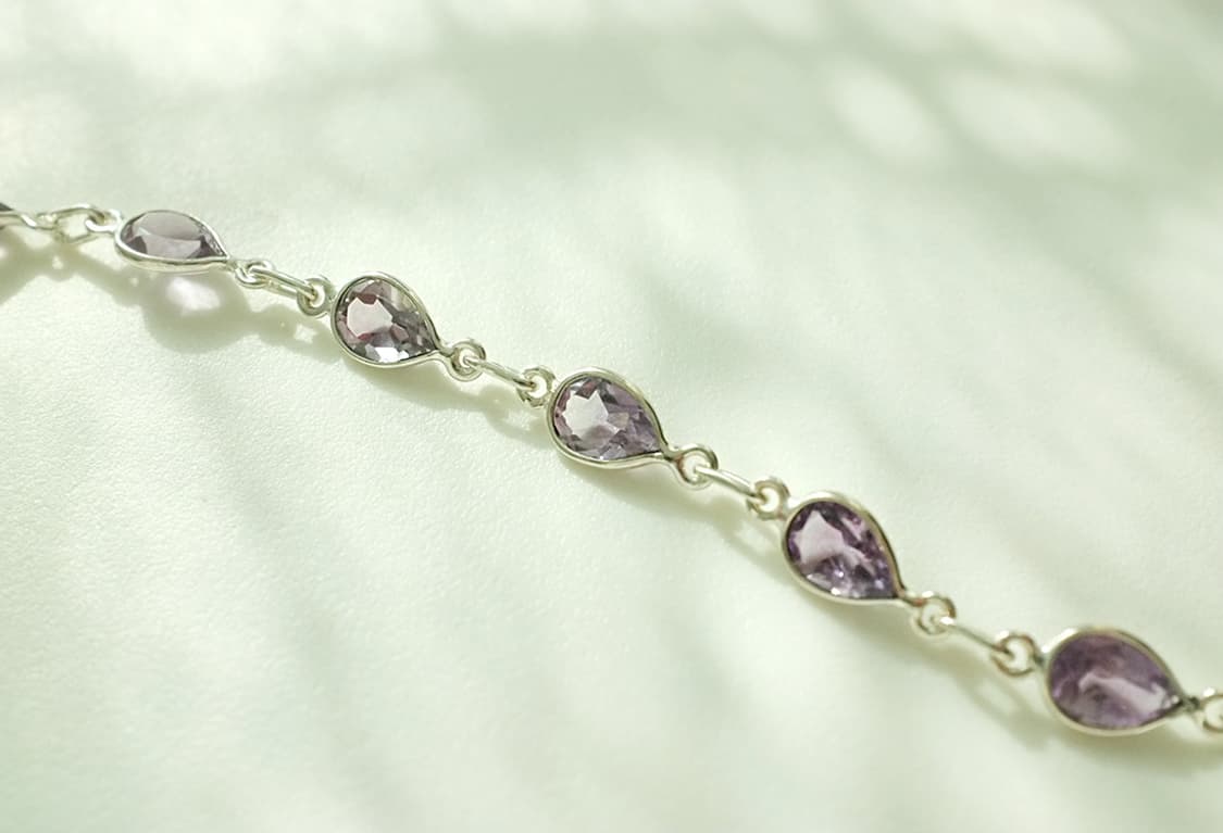 925실버 자수정 원석 데일리 팔찌 상품이미지6