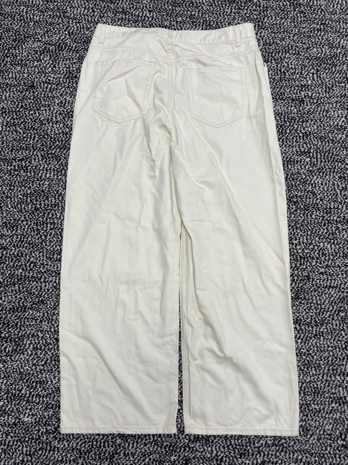 무신사 스탠다드 반턱 와이드 데님 크림 33 새상품 상품이미지2