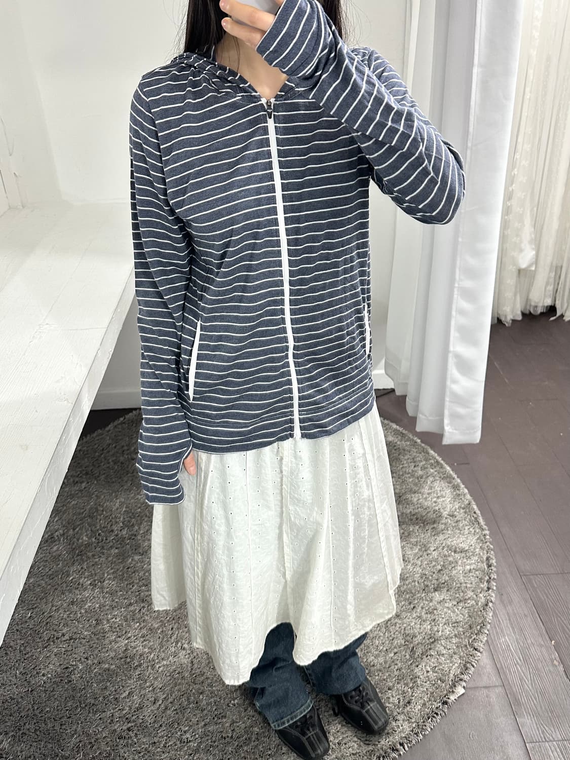 mele sport stripe hood zipup 상품이미지4