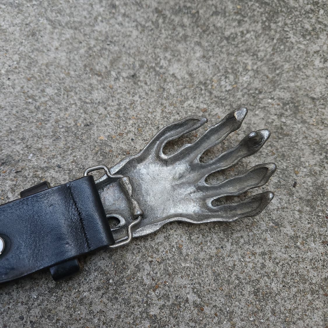 [OS]  ITALIAN CLUB 손 해골 소가죽 벨트 상품이미지3