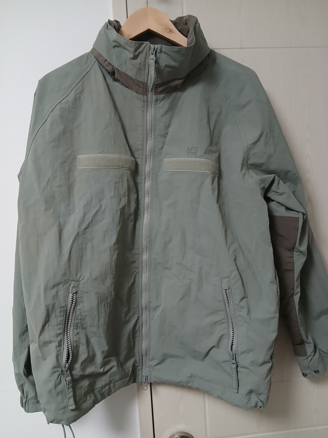 에스피오나지 baton warm up jacket olive grey 상품이미지1