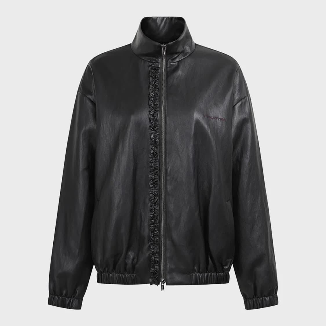 럭키슈에뜨 프릴 레더 점퍼 상품이미지2