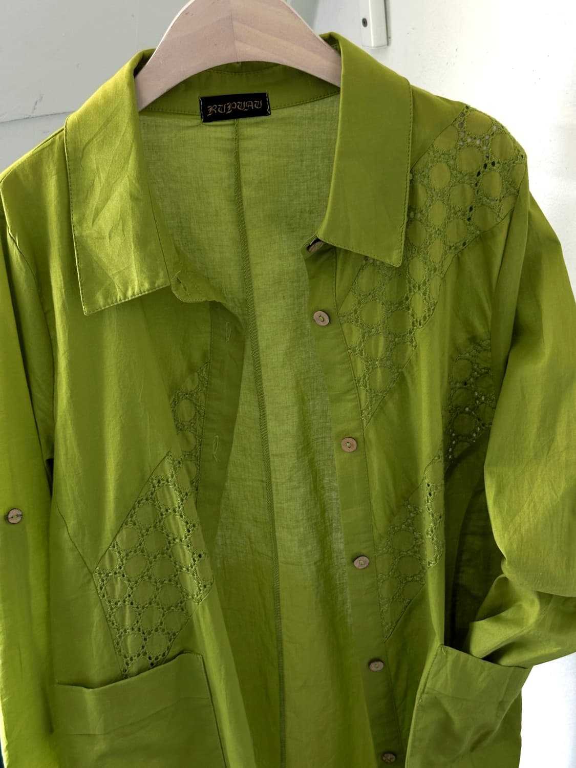 Light cotton stitch design loose shirt 상품이미지2