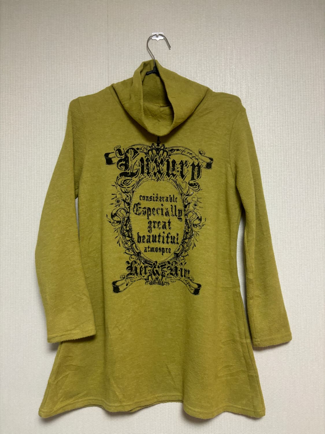 올리브 펑크 하이넥 니트 상품이미지3