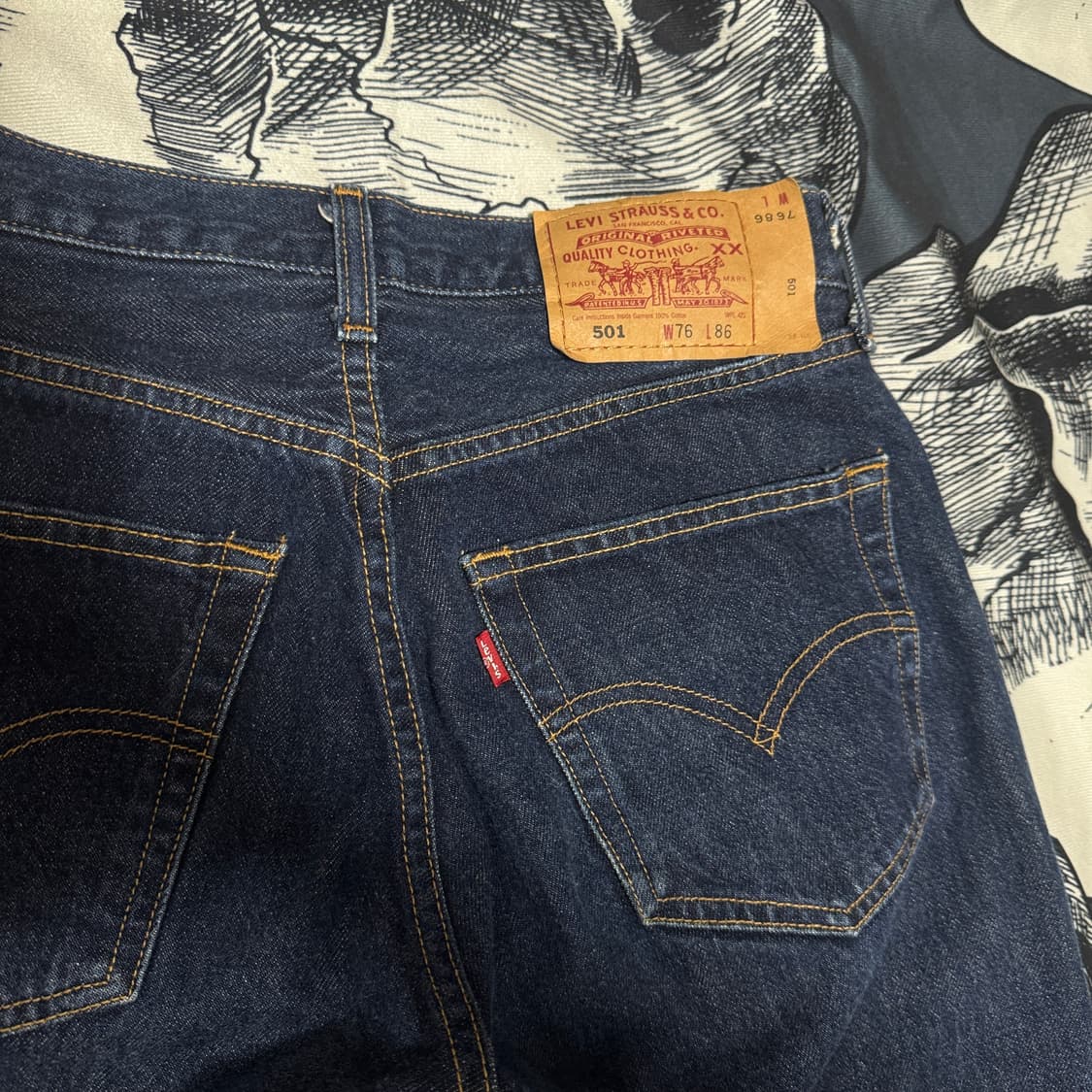 리바이스 501 데님바지 W76 L86 사이즈  상품이미지5