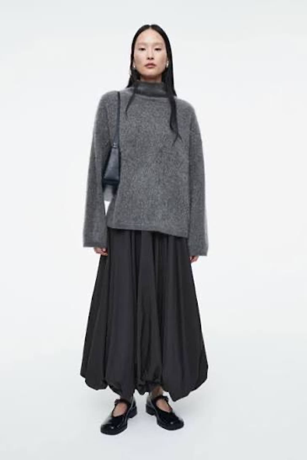 COS Balloon Hem Maxi Skirt Black 34 사이즈 상품이미지1