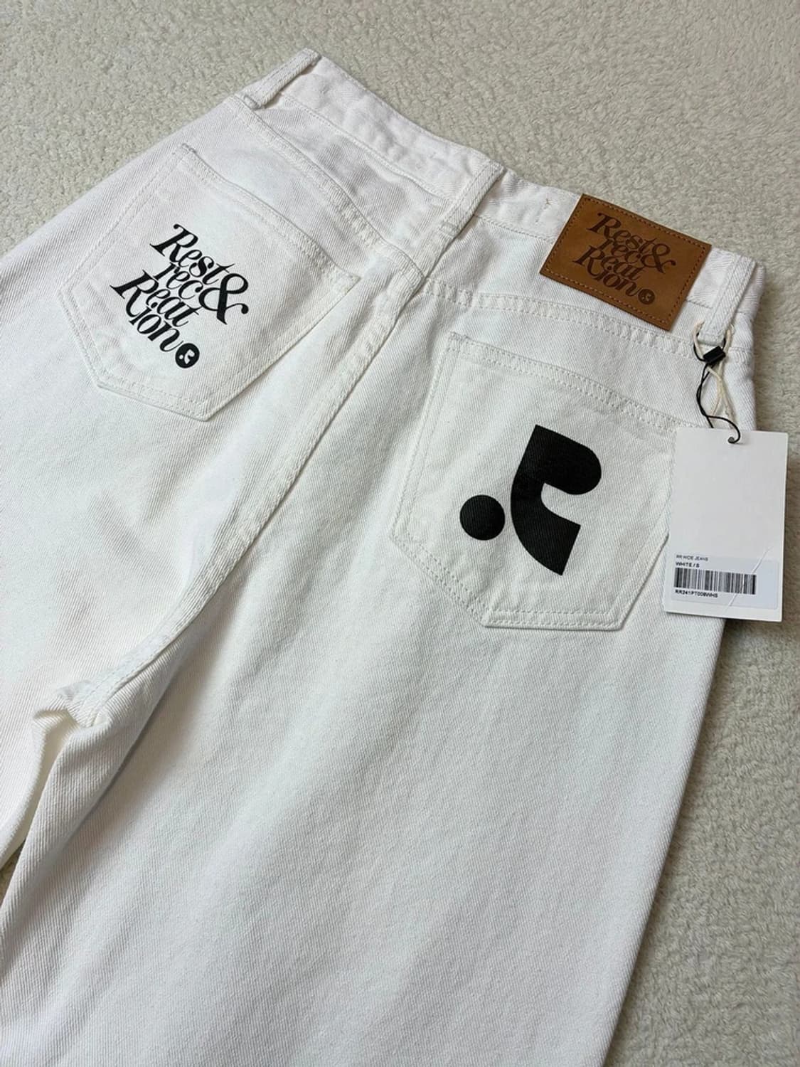 레스트앤레크레이션 RR 와이드 진스 화이트 데님 팬츠 PN5971 상품이미지2