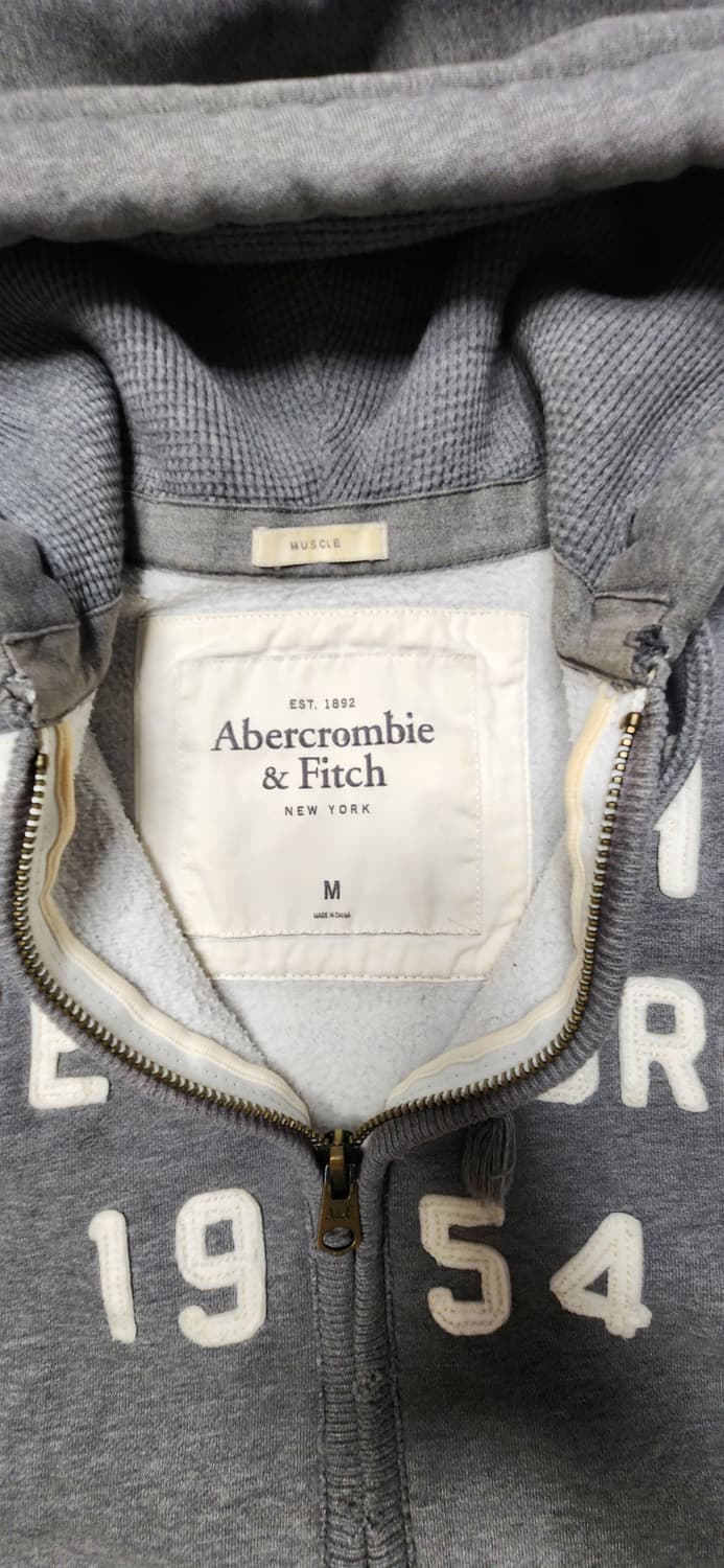 빈티지 아베크롬비 뉴욕 그레이 후드집업 M 상품이미지2