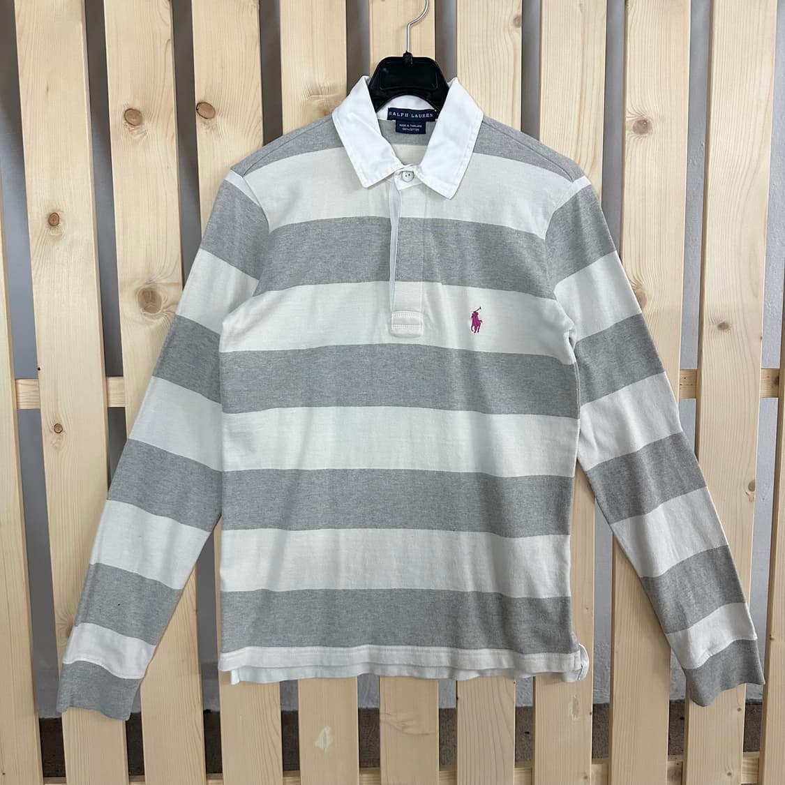 (S) 폴로 랄프로렌 스트라이프 럭비셔츠 카라티 럭비티 상품이미지1