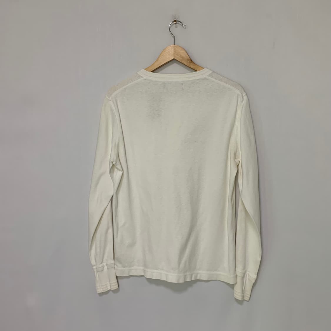 폴로 랄프로렌 버튼 헨리넥 롱슬리브 긴팔 티셔츠 아이보리 남성 S 상품이미지5