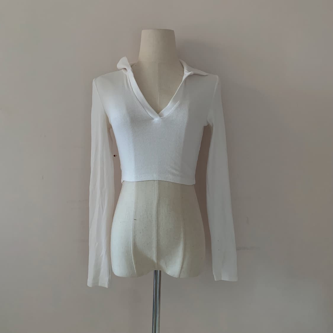 Zara 자라 긴팔 브이넥 긴팔 페미닌 와투케 긴팔 상품이미지1