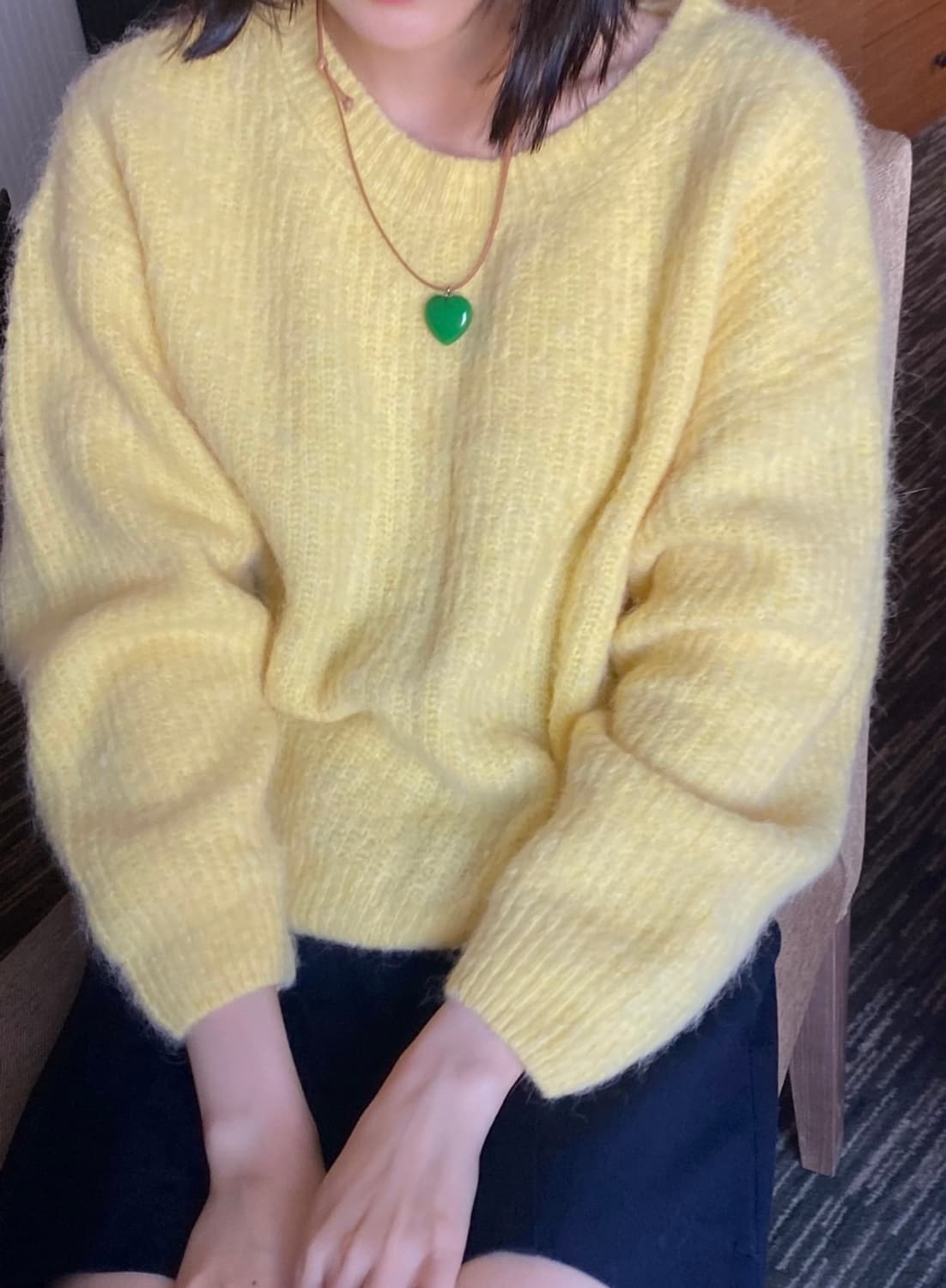 Fall green heart pendant 상품이미지2