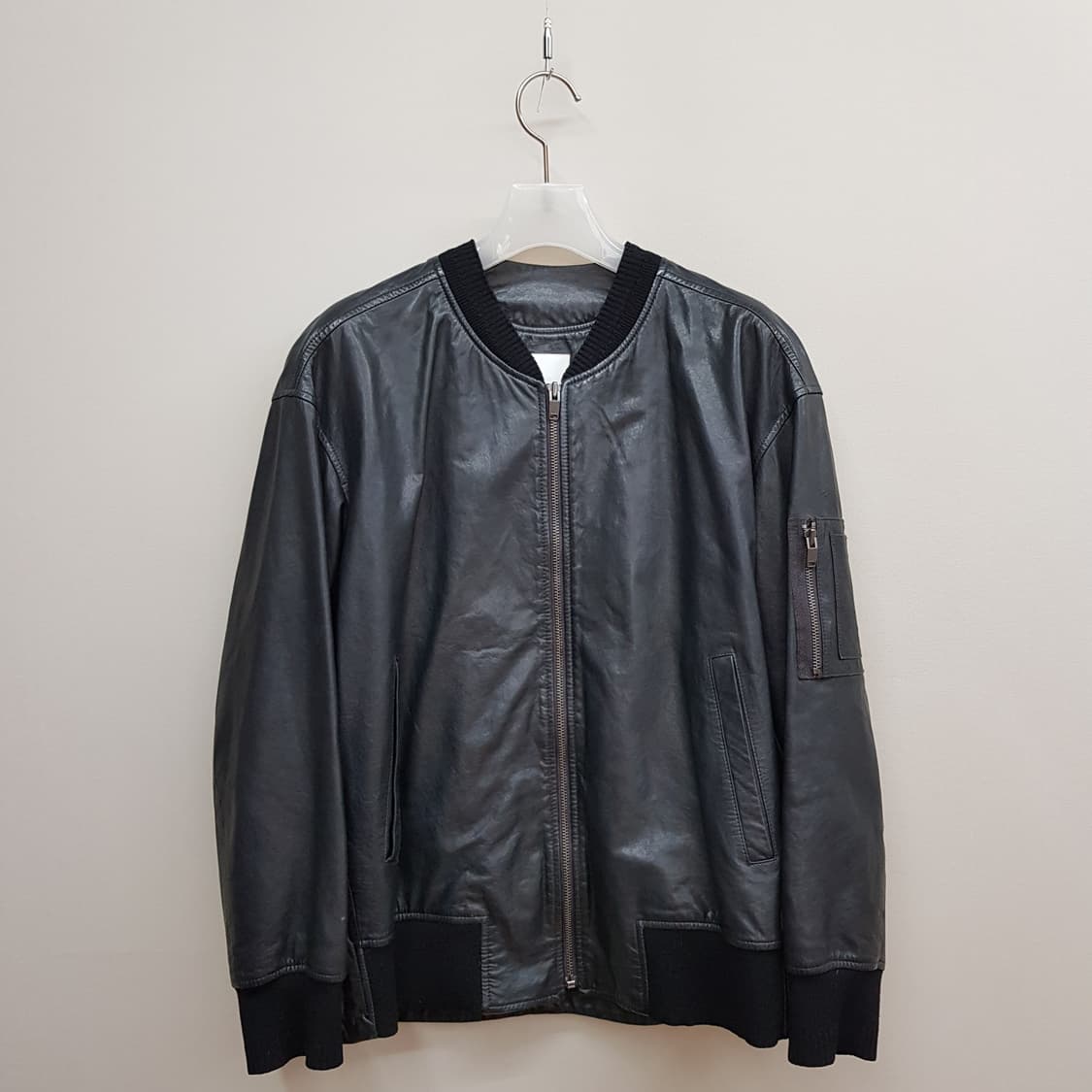 구호 KUHO 가죽 레더 블루종 자켓 85-94-160사이즈 상품이미지1