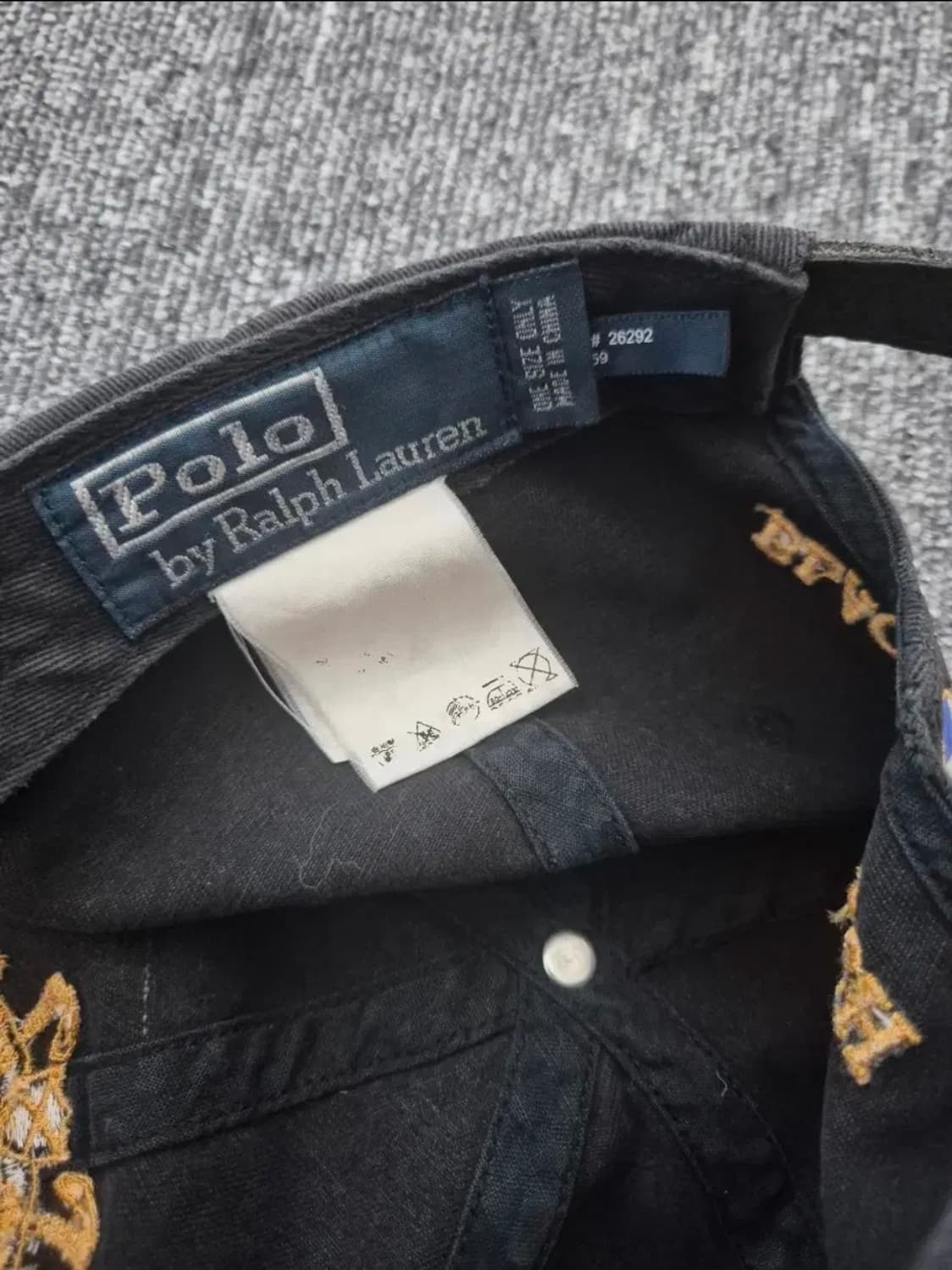 빈티지 폴로 블랙와치 볼캡 상품이미지4