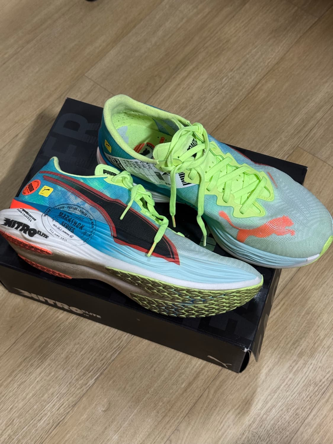 푸마 디비에이트 나이트로 엘리트3 블루피지애플 280 상품이미지2