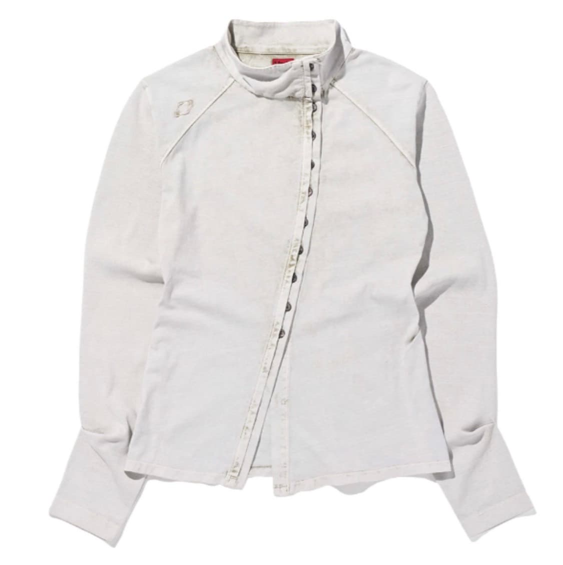 구해요) 미스치프 워시드 저지 셔츠-베이지 상품이미지1