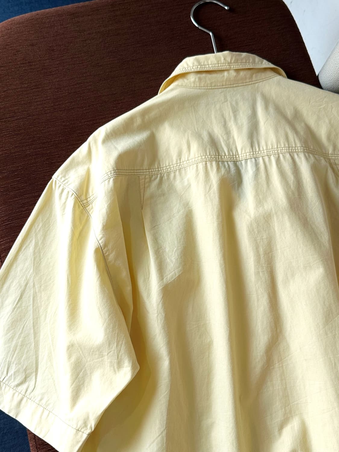 Light cotton design stitch H/S shirt 상품이미지5