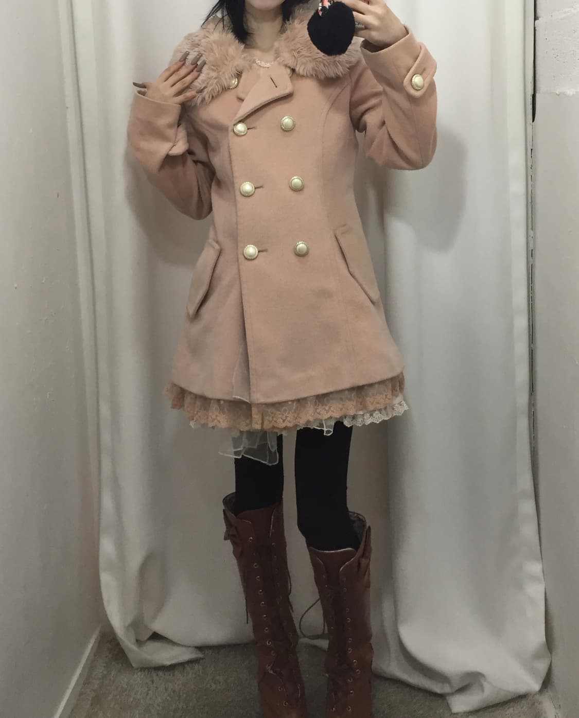 핑크小女 갸루코트🩷 상품이미지3