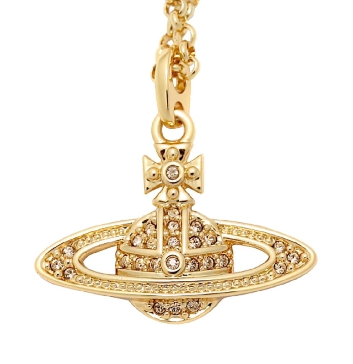 비비안 웨스트우드 목걸이 금색 큐빅 상품이미지1