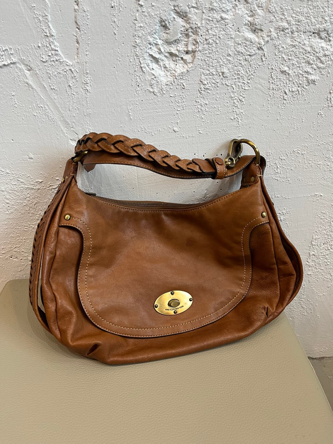 ANNE KLEIN 레더 숄더백  상품이미지1