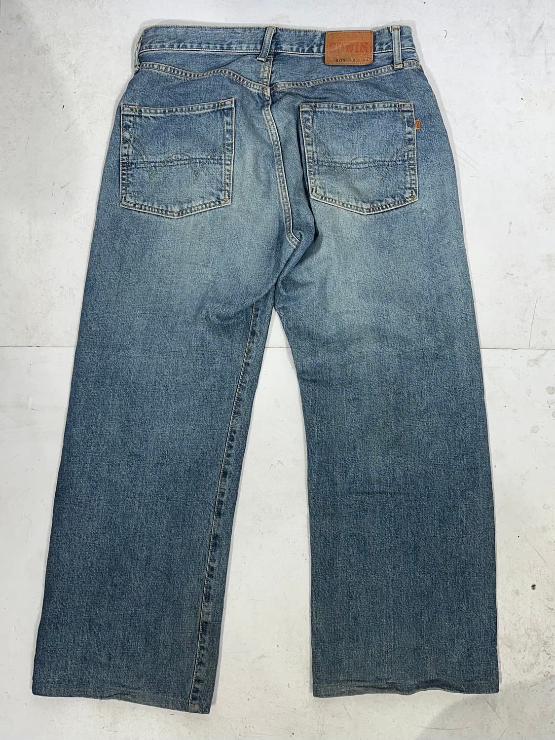 에드윈 재팬 505 중청 와이드 데님 팬츠 청바지 34 상품이미지5
